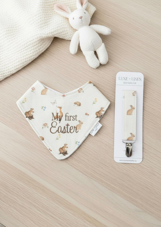 My First Easter Embroidered Bib & Gift Set