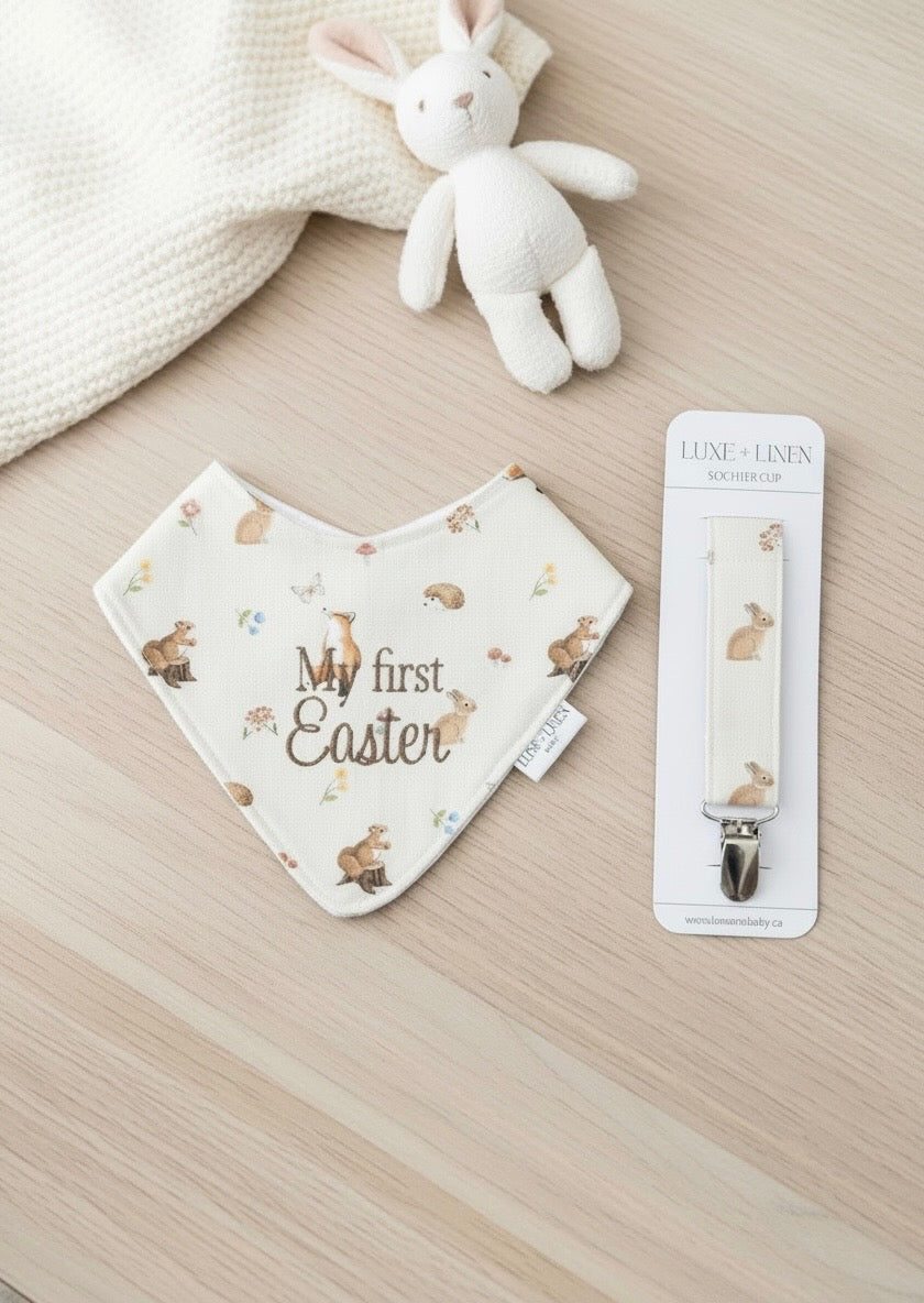 My First Easter Embroidered Bib & Gift Set